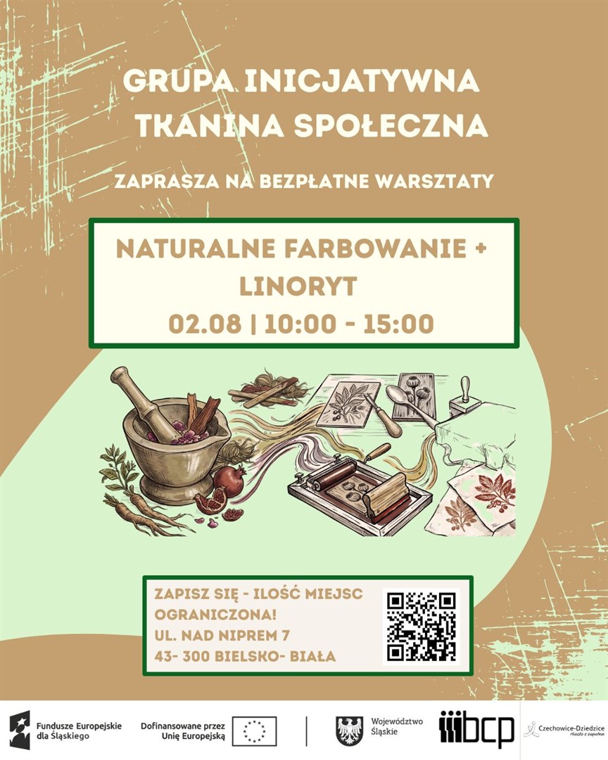 🍃 Naturalne farbowanie + Linoryt 