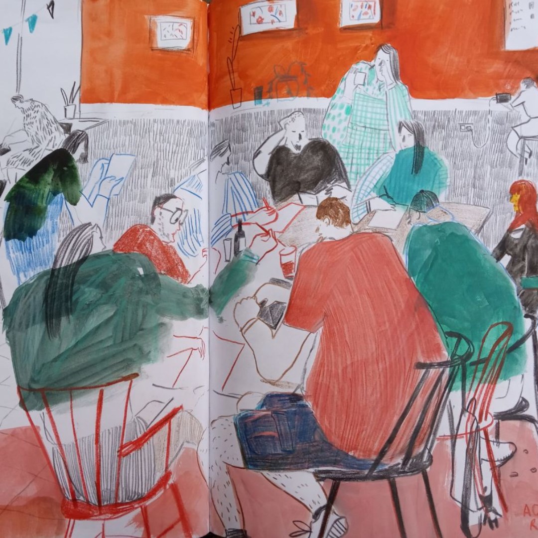 One coffee one sketch