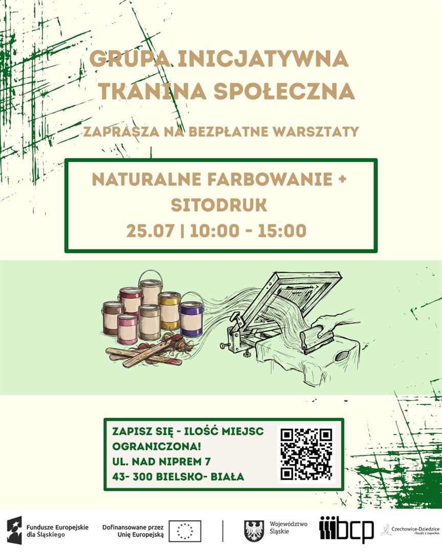 🌿 Naturalne farbowanie + Sitodruk